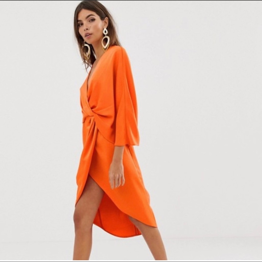 ASOS kimono midi dress in satin
